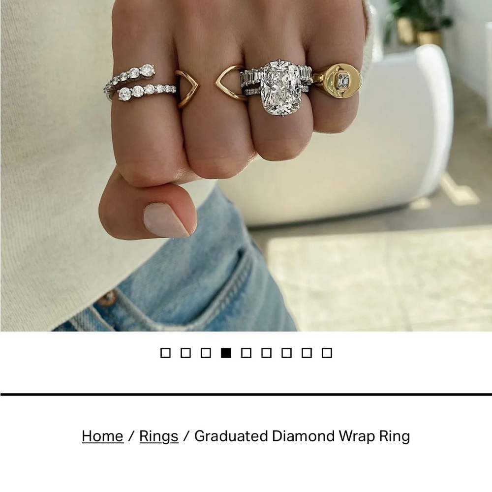 Graduate Diamond Wrap Ring - Picture 3 of 8